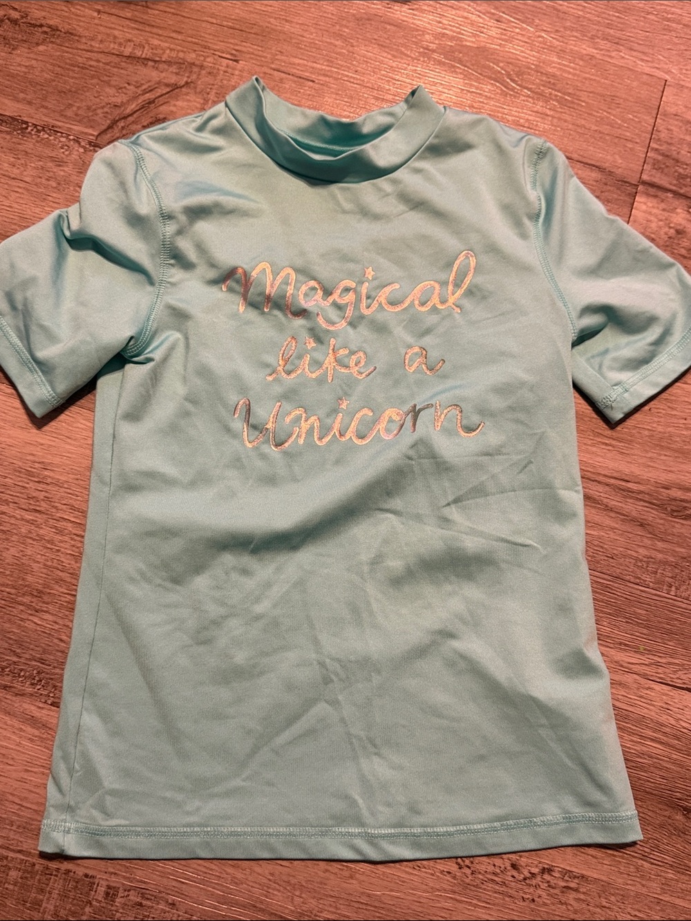 More Than Magic Mint Green Short Sleeve Tee with Gold Script